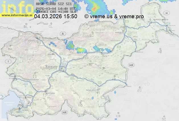 Radarska karta padavin