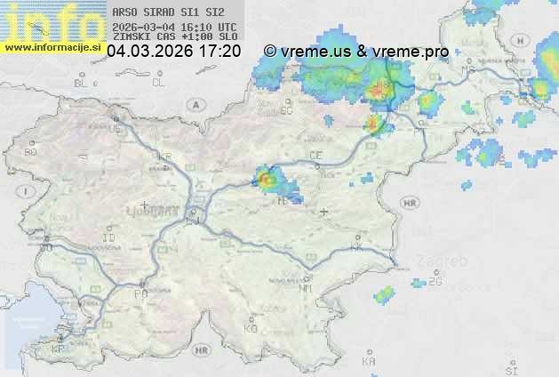 Radarska karta padavin