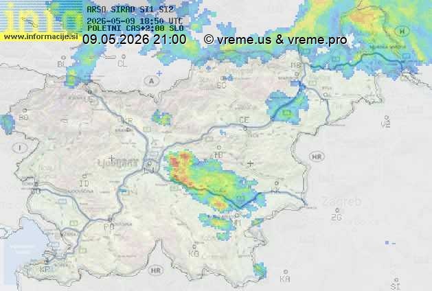 Radarska karta padavin