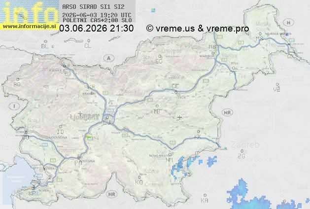 Radarska karta padavin