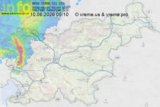 Radarska karta padavin
