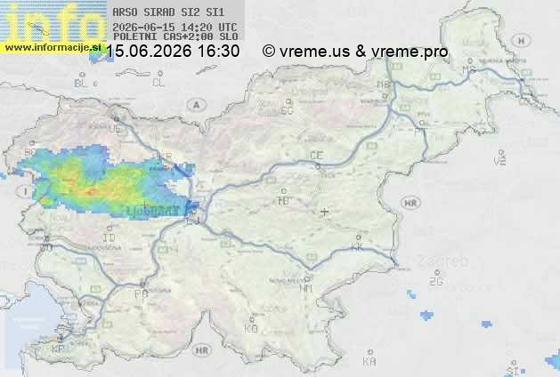 Radarska karta padavin