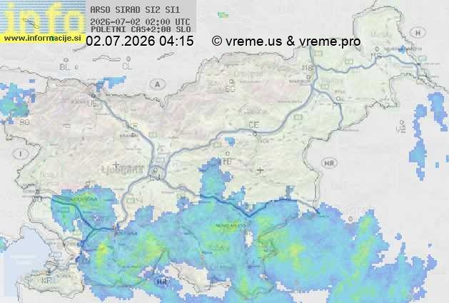 Radarska karta padavin