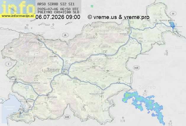 Radarska karta padavin