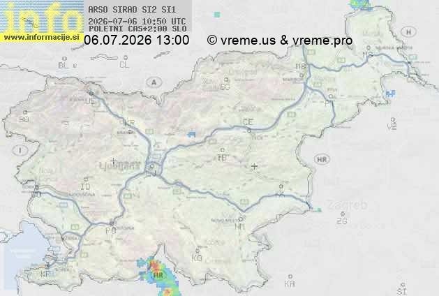 Radarska karta padavin