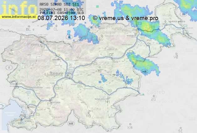 Radarska karta padavin