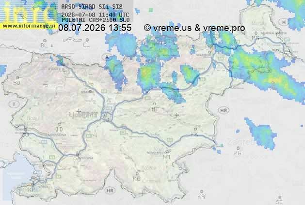 Radarska karta padavin