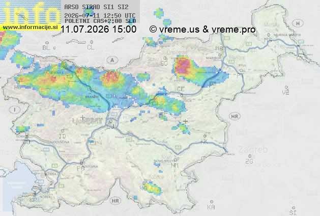 Radarska karta padavin
