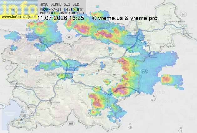 Radarska karta padavin