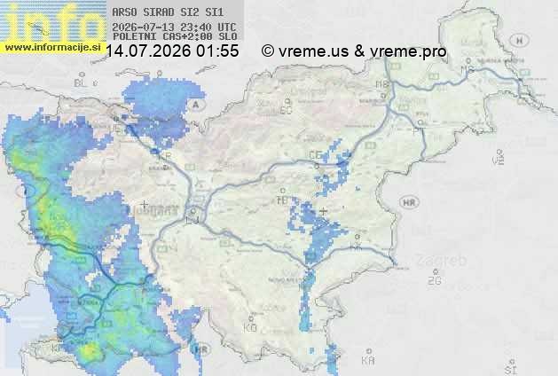 Radarska karta padavin