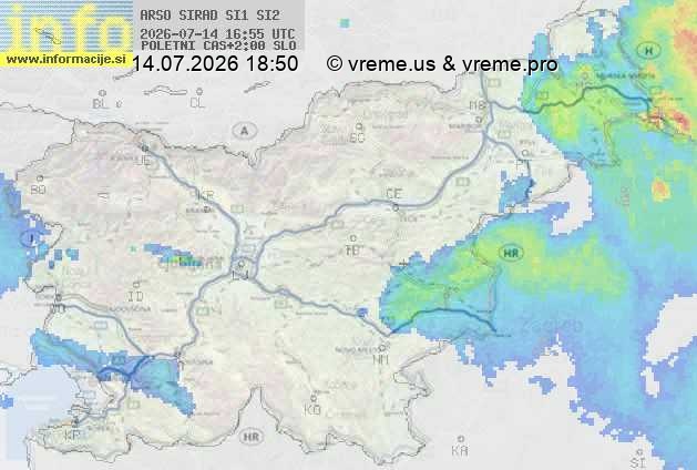 Radarska karta padavin