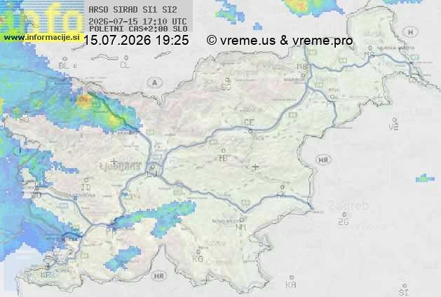 Radarska karta padavin