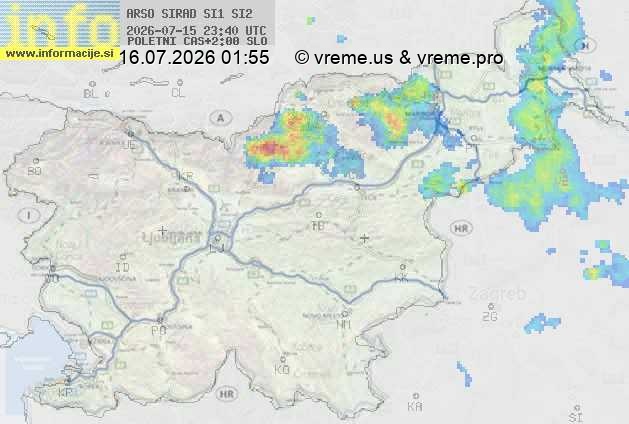 Radarska karta padavin