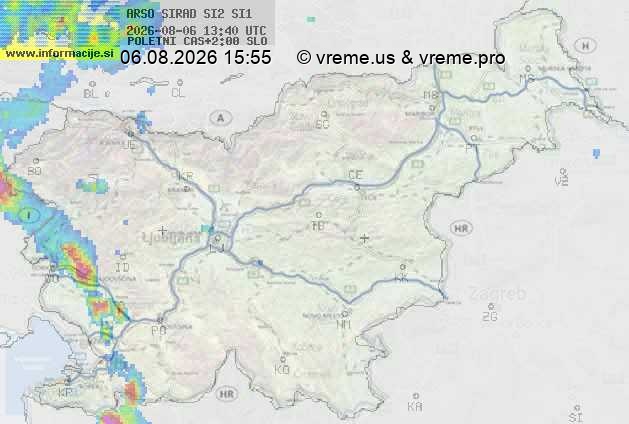 Radarska karta padavin