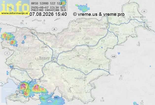Radarska karta padavin