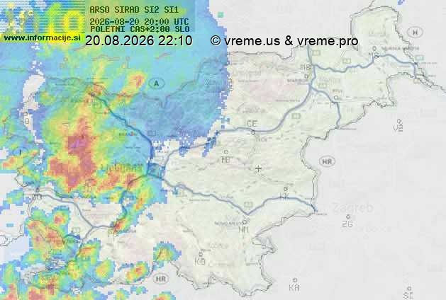 Radarska karta padavin