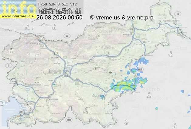 Radarska karta padavin
