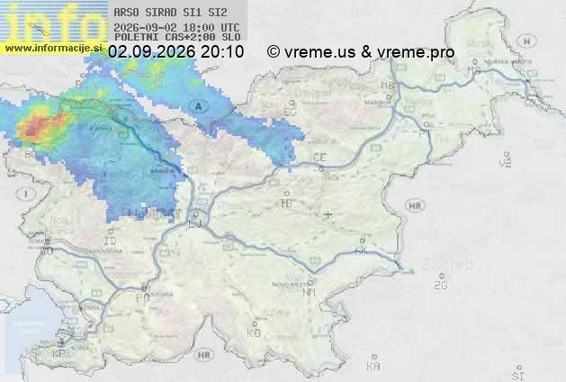 Radarska karta padavin