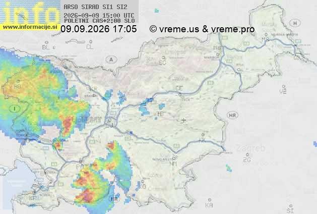 Radarska karta padavin
