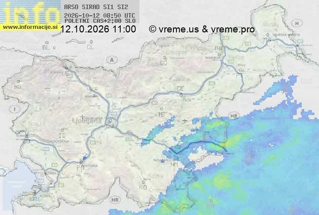 Radarska karta padavin