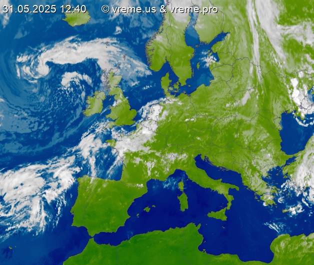 Oblačnost Evropa