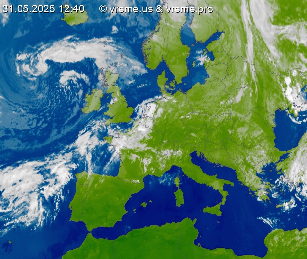Oblačnost Evropa
