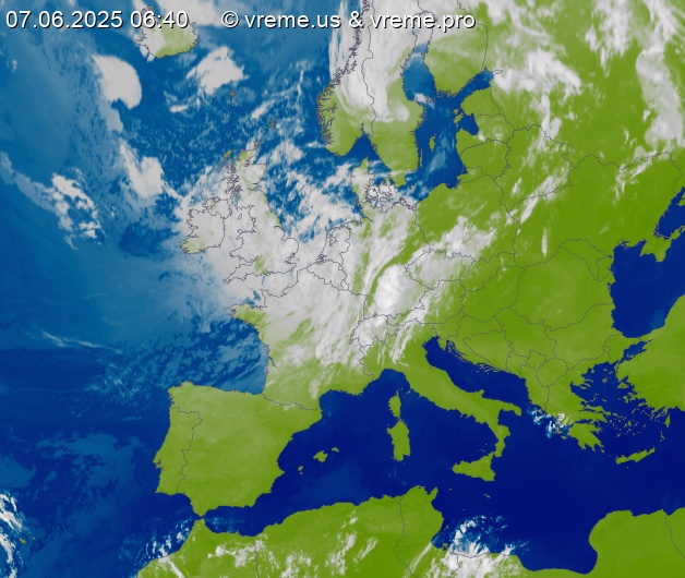 Oblačnost Evropa