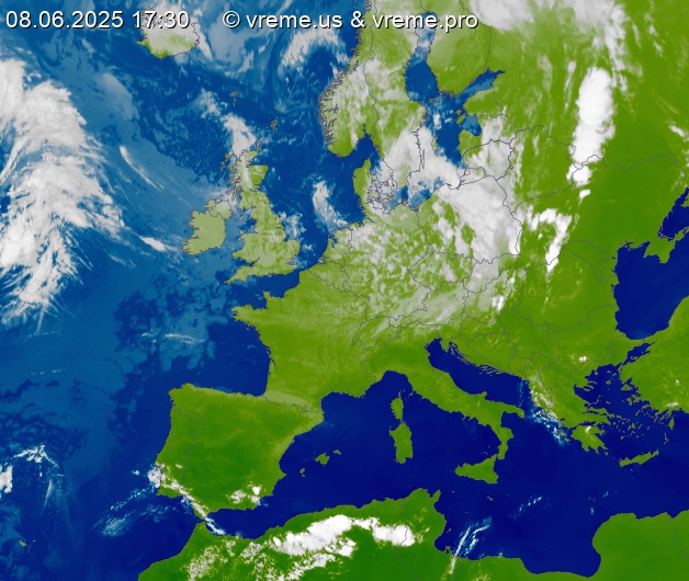 Oblačnost Evropa