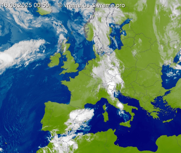 Oblačnost Evropa