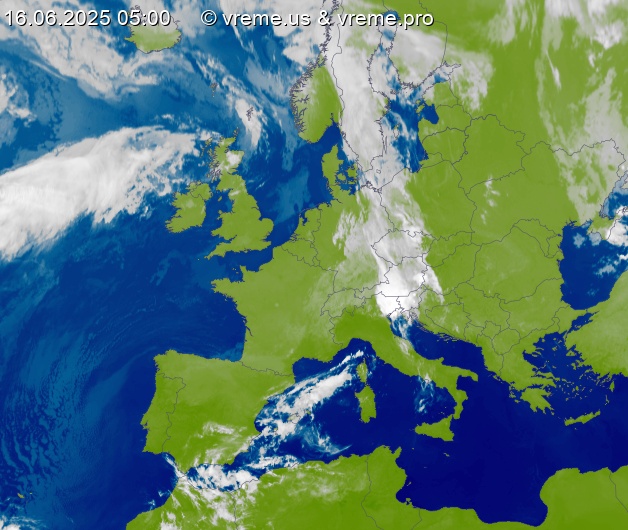 Oblačnost Evropa