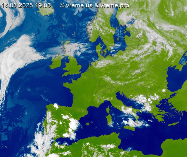Oblačnost Evropa