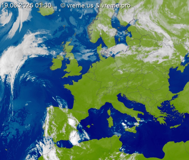 Oblačnost Evropa
