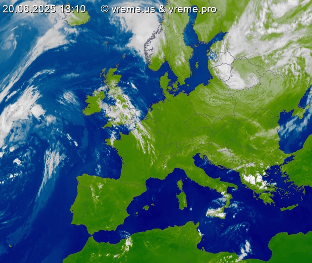 Oblačnost Evropa