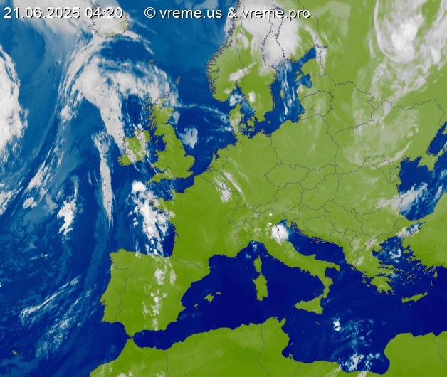 Oblačnost Evropa