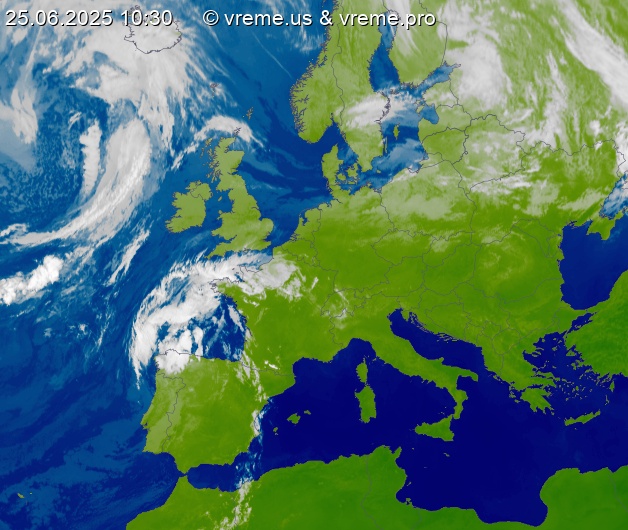 Oblačnost Evropa