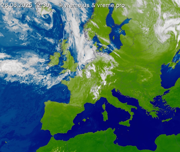 Oblačnost Evropa