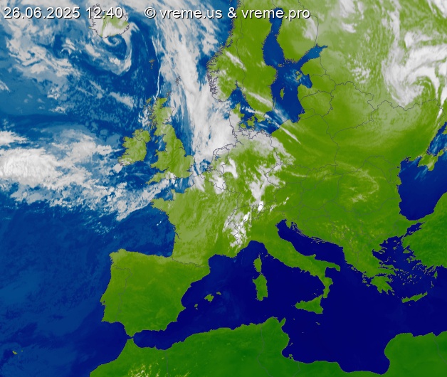 Oblačnost Evropa