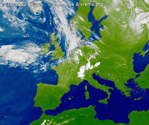 Oblačnost Evropa