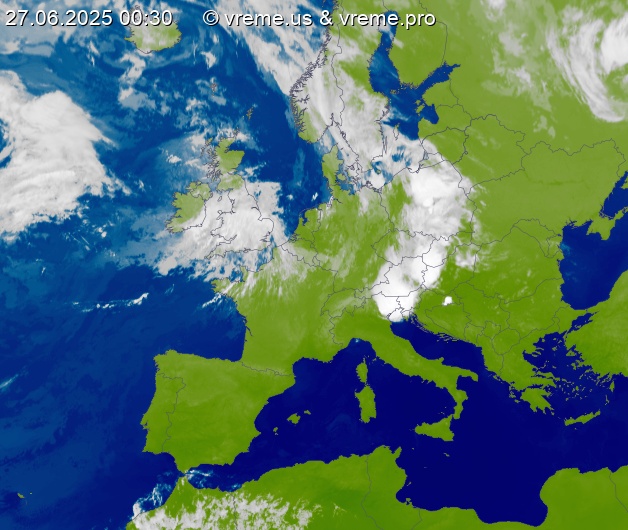 Oblačnost Evropa