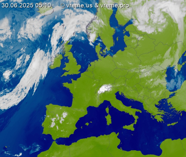 Oblačnost Evropa