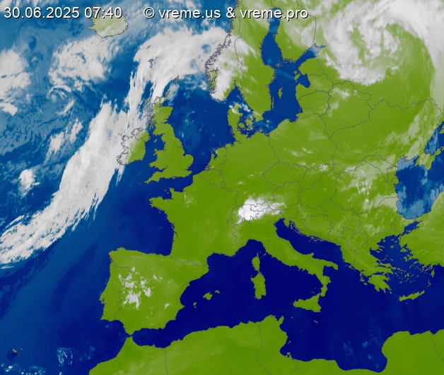 Oblačnost Evropa