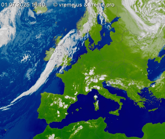 Oblačnost Evropa