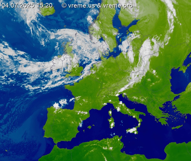 Oblačnost Evropa
