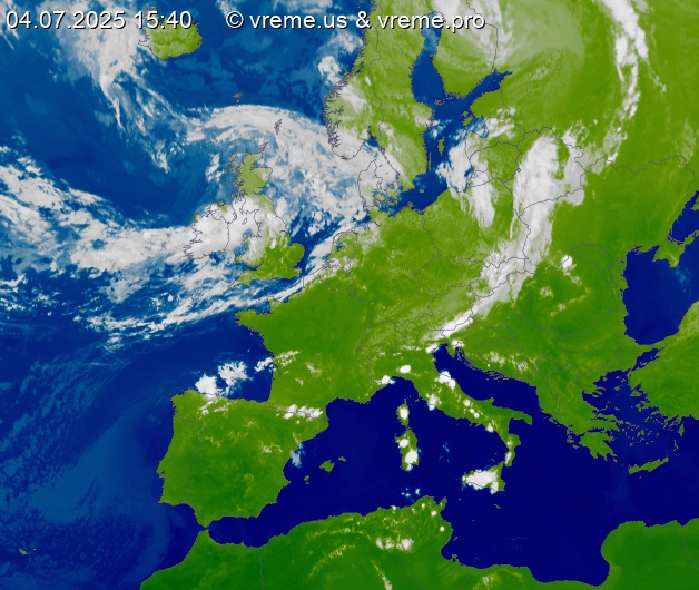 Oblačnost Evropa