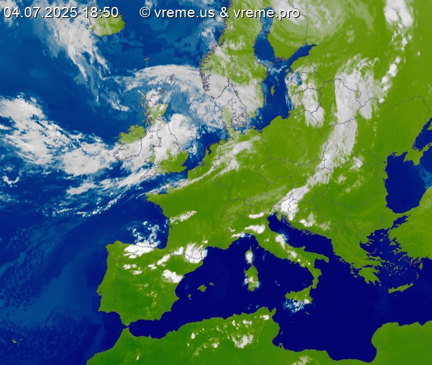 Oblačnost Evropa