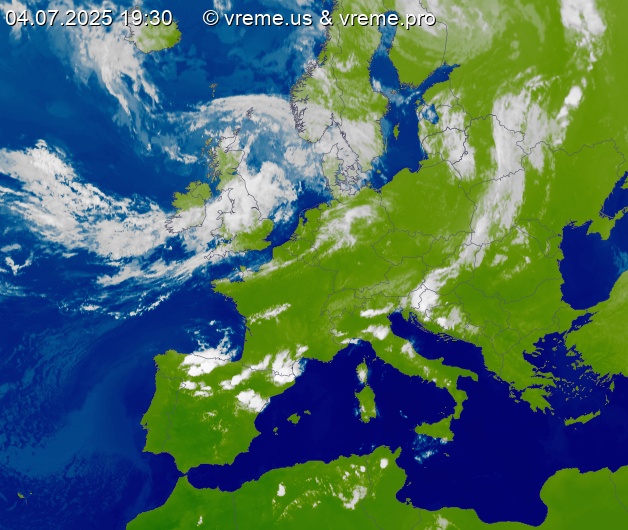 Oblačnost Evropa