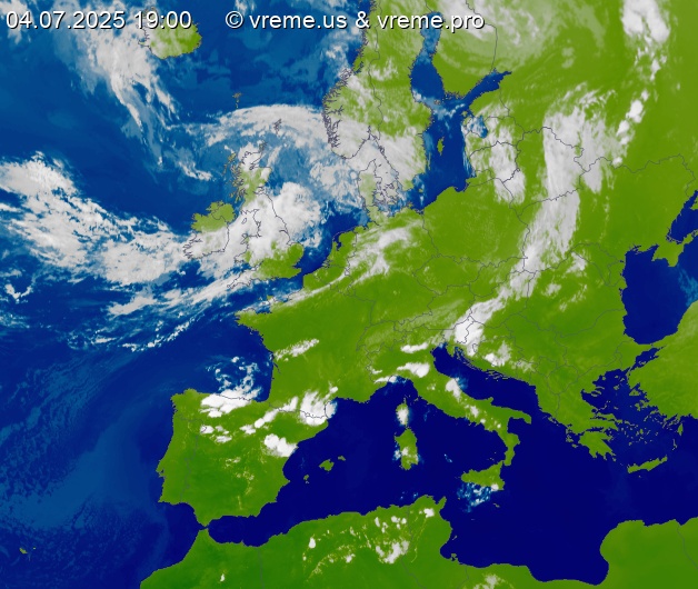 Oblačnost Evropa