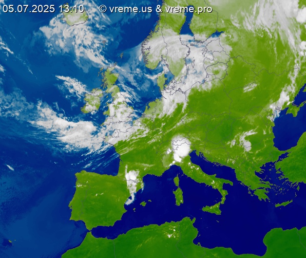 Oblačnost Evropa