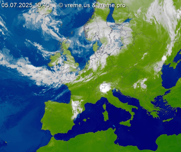 Oblačnost Evropa