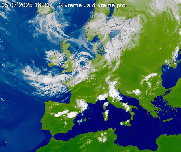 Oblačnost Evropa